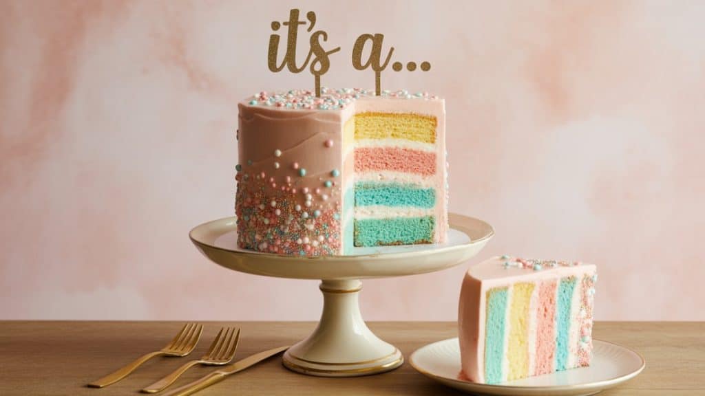 Gender Reveal Taart en Desserts